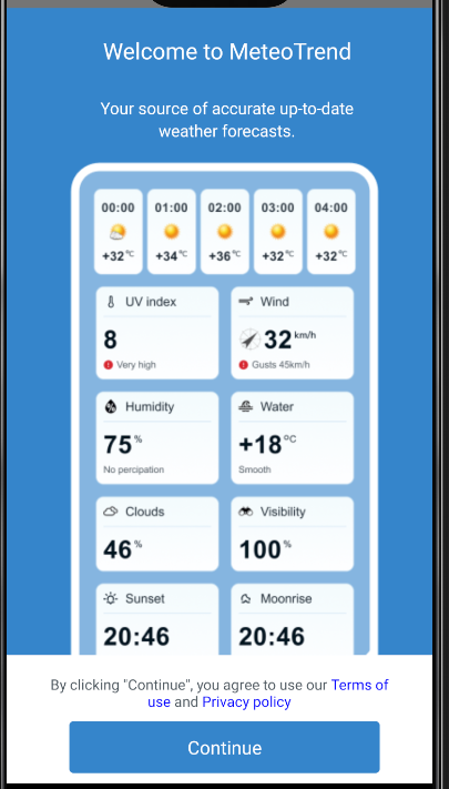 Meteotrend app preview